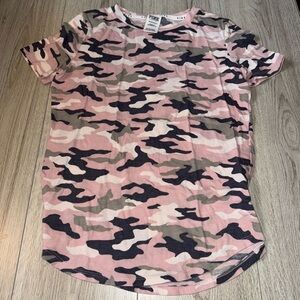 Victorias secret Pink green white grey Camo T-Shirt short sleeve shirt top